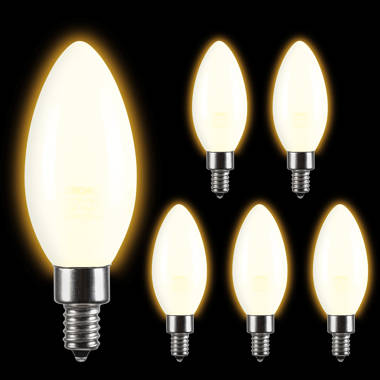 TORCHSTAR Dimmable LED Chandelier Light Bulbs 5.5W 60W Equiv